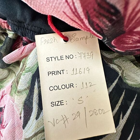 Anthropologie Raga Black Floral Off the Shoulder Maxi Dress| Size S - Picture 5 of 10